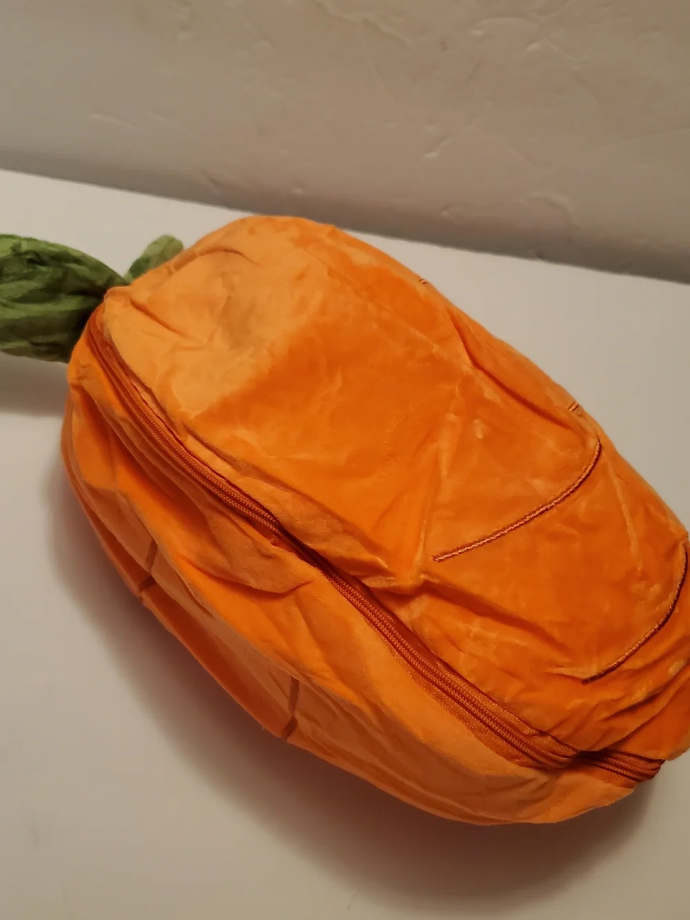 Reversible White Rabbit Stuffed Animal Plush in Orange Carrot Case, Medium